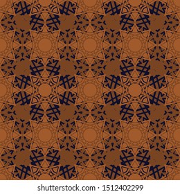 Abstract geometric seamless pattern in a minimalist style.  Black and brown Color.