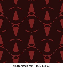 Abstract geometric seamless pattern in a minimalist style. Dark red and pink color.