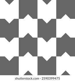 Abstract geometric seamless pattern. Minimalist geometrical ornament, puzzle design. Vector illustration.