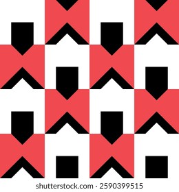 Abstract geometric seamless pattern. Minimalist geometrical ornament, puzzle design. Vector illustration.