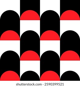 Abstract geometric seamless pattern. Minimalist geometrical ornament, puzzle design. Vector illustration.