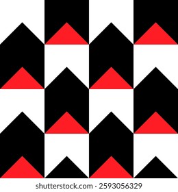 Abstract geometric seamless pattern. Minimalist geometrical ornament, puzzle design. Vector illustration.