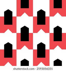 Abstract geometric seamless pattern. Minimalist geometrical ornament, puzzle design. Vector illustration.