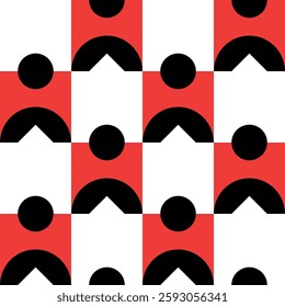 Abstract geometric seamless pattern. Minimalist geometrical ornament, puzzle design. Vector illustration.