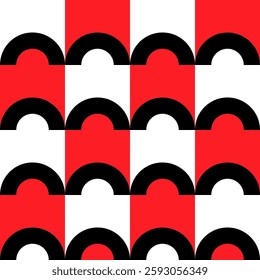 Abstract geometric seamless pattern. Minimalist geometrical ornament, puzzle design. Vector illustration.