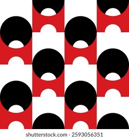 Abstract geometric seamless pattern. Minimalist geometrical ornament, puzzle design. Vector illustration.