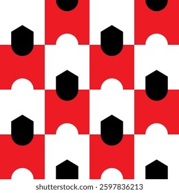 Abstract geometric seamless pattern. Minimalist geometrical ornament, puzzle design. Vector illustration.