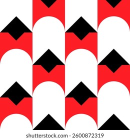 Abstract geometric seamless pattern. Minimalist geometrical ornament, puzzle design. Vector illustration.