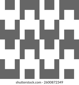 Abstract geometric seamless pattern. Minimalist geometrical ornament, puzzle design. Vector illustration.