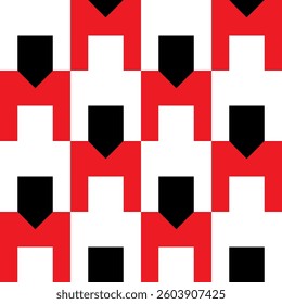 Abstract geometric seamless pattern. Minimalist geometrical ornament, puzzle design. Vector illustration.