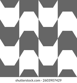 Abstract geometric seamless pattern. Minimalist geometrical ornament, puzzle design. Vector illustration.