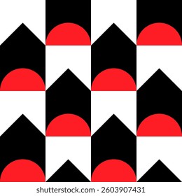 Abstract geometric seamless pattern. Minimalist geometrical ornament, puzzle design. Vector illustration.