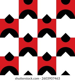 Abstract geometric seamless pattern. Minimalist geometrical ornament, puzzle design. Vector illustration.