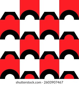 Abstract geometric seamless pattern. Minimalist geometrical ornament, puzzle design. Vector illustration.