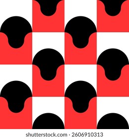 Abstract geometric seamless pattern. Minimalist geometrical ornament, puzzle design. Vector illustration.