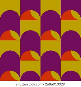 Abstract geometric seamless pattern. Minimalist geometrical ornament. Vector illustration.