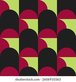 Abstract geometric seamless pattern. Minimalist geometrical ornament, puzzle design. Vector illustration.