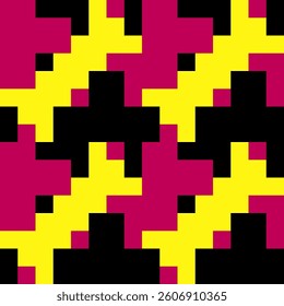 Abstract geometric seamless pattern. Minimalist geometrical ornament, puzzle design. Vector illustration.