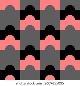 Abstract geometric seamless pattern. Minimalist geometrical ornament, puzzle design. Vector illustration.