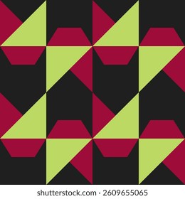 Abstract geometric seamless pattern. Minimalist geometrical ornament, puzzle design. Vector illustration.