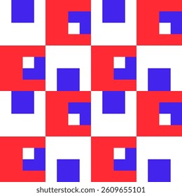Abstract geometric seamless pattern. Minimalist geometrical ornament, puzzle design. Vector illustration.