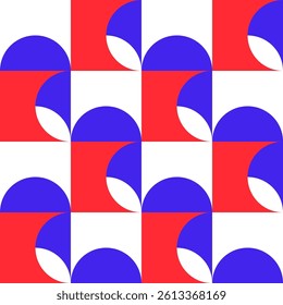 Abstract geometric seamless pattern. Minimalist geometrical ornament, puzzle design. Vector illustration.