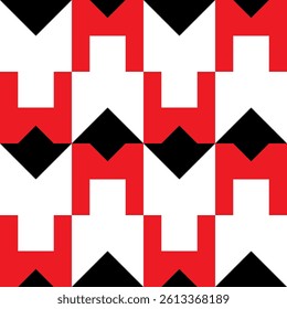 Abstract geometric seamless pattern. Minimalist geometrical ornament, puzzle design. Vector illustration.
