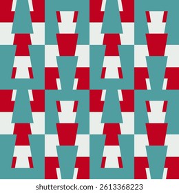 Abstract geometric seamless pattern. Minimalist geometrical ornament. Vector illustration.