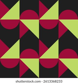 Abstract geometric seamless pattern. Minimalist geometrical ornament, puzzle design. Vector illustration.