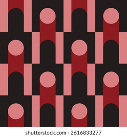 Abstract geometric seamless pattern. Minimalist geometrical ornament. Vector illustration.