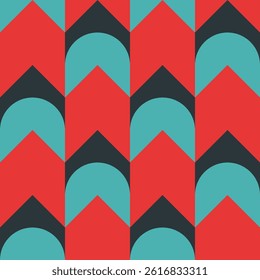 Abstract geometric seamless pattern. Minimalist geometrical ornament. Vector illustration.