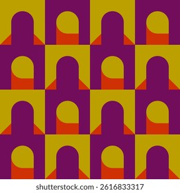 Abstract geometric seamless pattern. Minimalist geometrical ornament. Vector illustration.