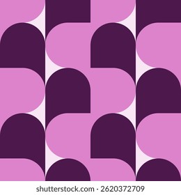 Abstract geometric seamless pattern. Minimalist geometrical ornament, puzzle design. Vector illustration.