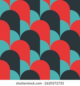 Abstract geometric seamless pattern. Minimalist geometrical ornament. Vector illustration.