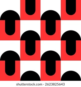 Abstract geometric seamless pattern. Minimalist geometrical ornament, puzzle design. Vector illustration.