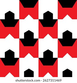 Abstract geometric seamless pattern. Minimalist geometrical ornament, puzzle design. Vector illustration.