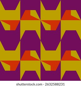 Abstract geometric seamless pattern. Minimalist geometrical ornament. Vector illustration.