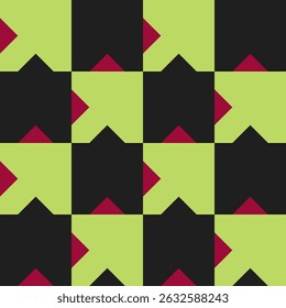 Padrão geométrico sem costura abstrato. Ornamento geométrico minimalista, design de quebra-cabeças. Ilustração vetorial.