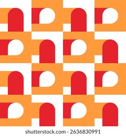Abstract geometric seamless pattern. Minimalist geometrical ornament. Vector illustration.