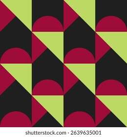 Abstract geometric seamless pattern. Minimalist geometrical ornament, puzzle design. Vector illustration.