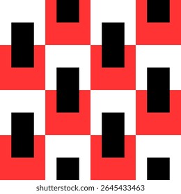 Abstract geometric seamless pattern. Minimalist geometrical ornament, puzzle design. Vector illustration.