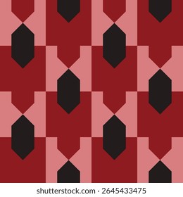 Abstract geometric seamless pattern. Minimalist geometrical ornament, puzzle design. Vector illustration.