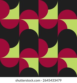 Abstract geometric seamless pattern. Minimalist geometrical ornament, puzzle design. Vector illustration.