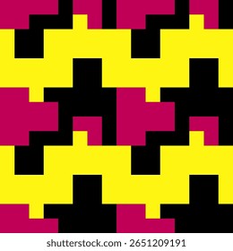 Padrão geométrico sem costura abstrato. Ornamento geométrico minimalista, design de quebra-cabeças. Ilustração vetorial.