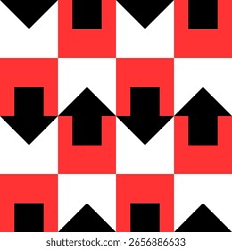 Abstract geometric seamless pattern. Minimalist geometrical ornament, puzzle design. Vector illustration.