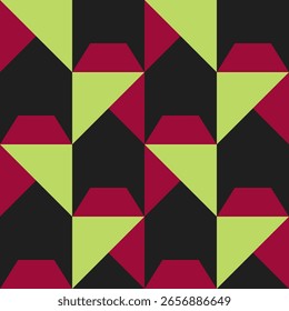 Abstract geometric seamless pattern. Minimalist geometrical ornament, puzzle design. Vector illustration.