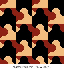 Abstractas patrón geométrico sin fisuras. Ornamento geométrico minimalista, diseño del rompecabezas. Ilustración vectorial.