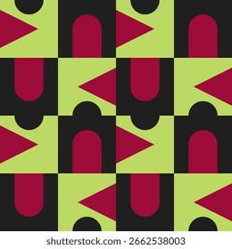Abstractas patrón geométrico sin fisuras. Ornamento geométrico minimalista, diseño del rompecabezas. Ilustración vectorial.