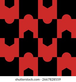 Abstract geometric seamless pattern. Minimalist geometrical ornament, puzzle design. Vector illustration.