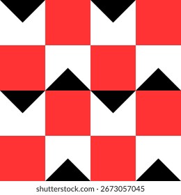 Abstract geometric seamless pattern. Minimalist geometrical ornament, puzzle design. Vector illustration.